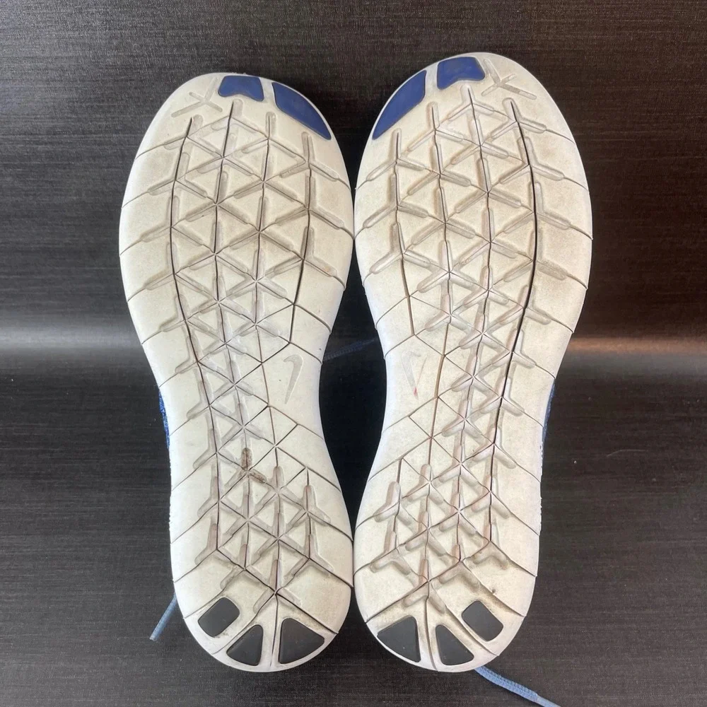 Nike Free RN Flyknit 2017 Womens size 7 Blue‎ Running Athletic Shoes 880844